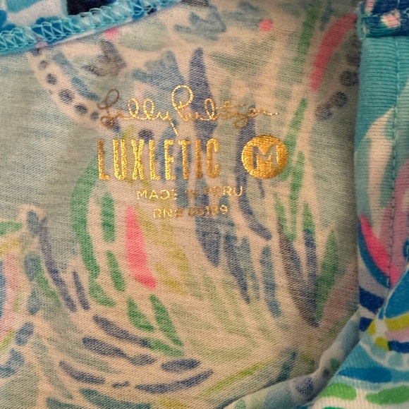 Lilly Pulitzer Luxletic Greer Tank in the Bermuda Blue Turtle Season, Medium - Picture 2 of 6